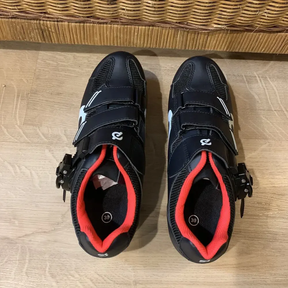 Peloton Cycling Shoes Size 39 Mens 6 / Womens 8 Black W/ Delta Compatible Cleats
